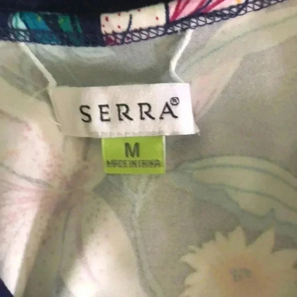 Serra size medium dress navy with floral print - Picture 3 of 10